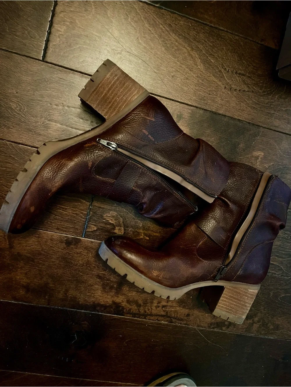 Korks moto bootie brown sz 9 1/2